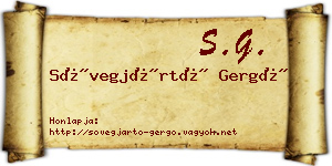 Sövegjártó Gergő névjegykártya